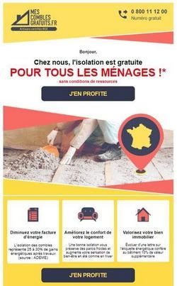 isolation combles gratuit loi transition énergétique