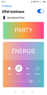 application smartphone soundcore flare