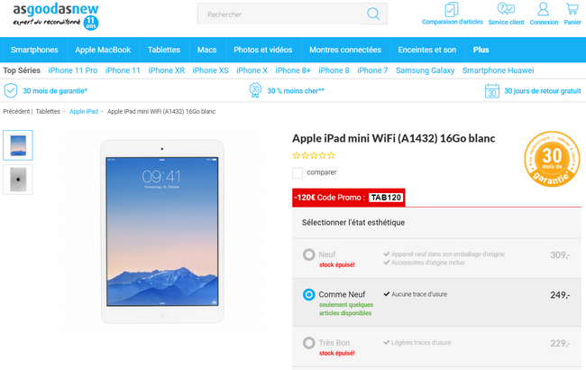 Bon Plan : de belles promotions sur la high-tech reconditionnée 7 promotions-ipad