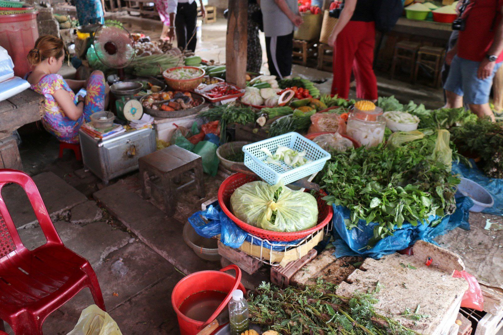 Le marché de Tan Thach, Vietnam