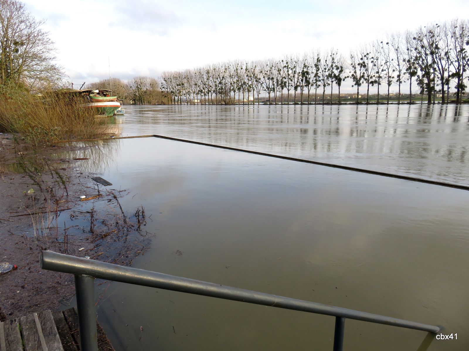 La Seine en crue à Conflans-Sainte-Honorine, janvier 2018