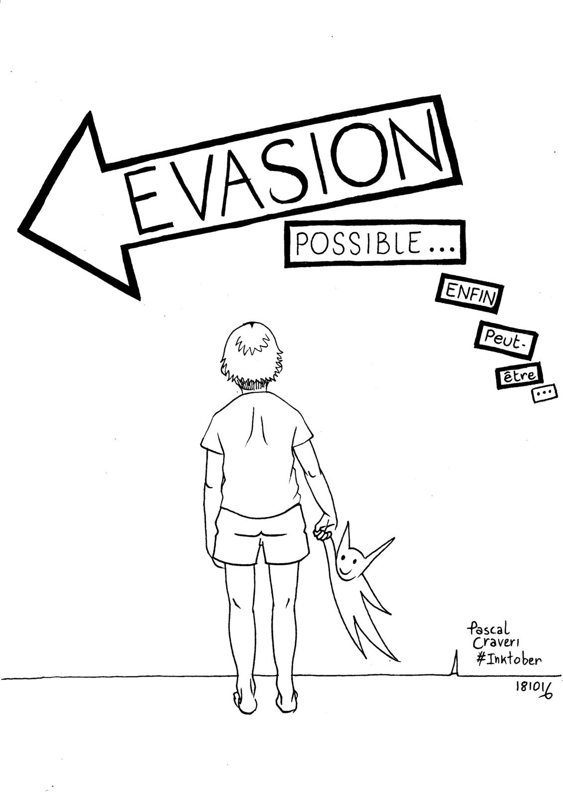 INKTOBER 2016 - Évasion