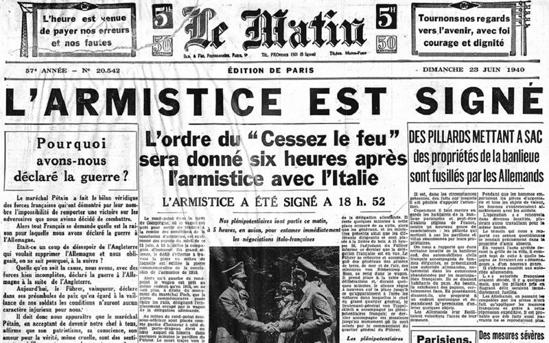 Armistice du 22 juin 1940 - Memoires de guerre