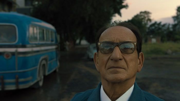 Actor Ben Kingsley as Adolf Eichmann in the 2018 film ‘Operation Finale’ (courtesy)