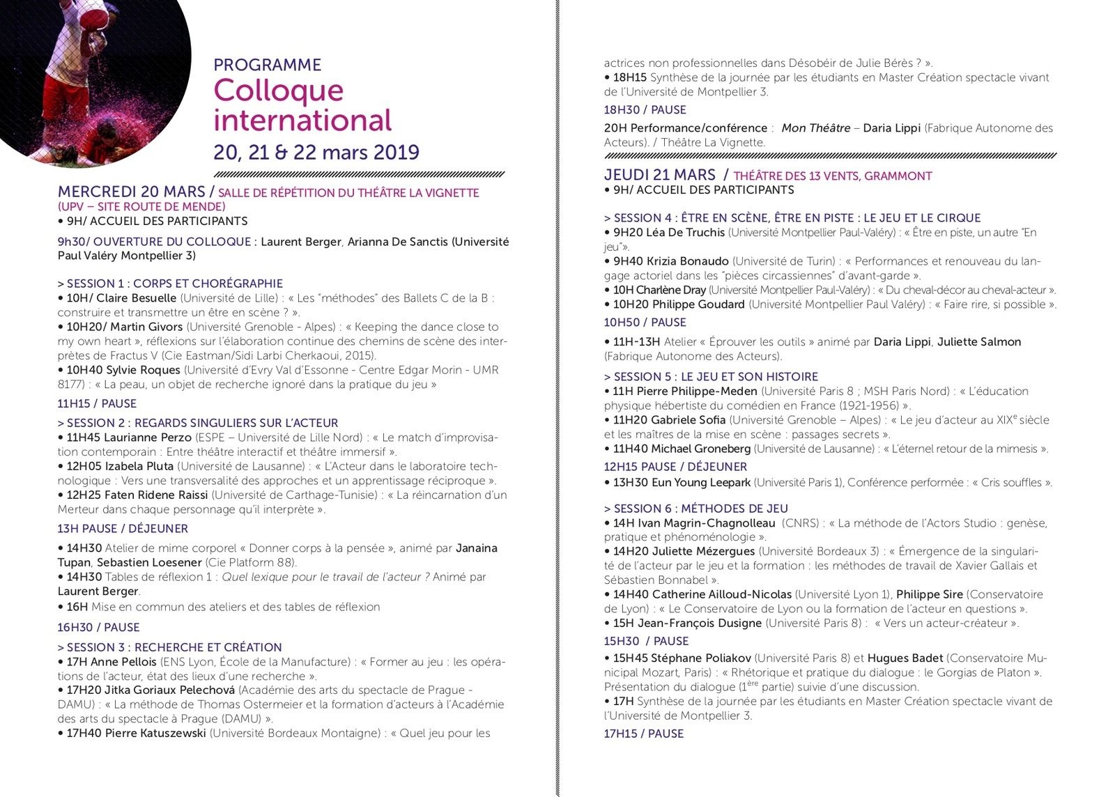 STATUTS, ESTHÉTIQUES, PROCESSUS ET TECHNIQUES POUR L’INTERPRÈTE ET LE PERFORMEUR