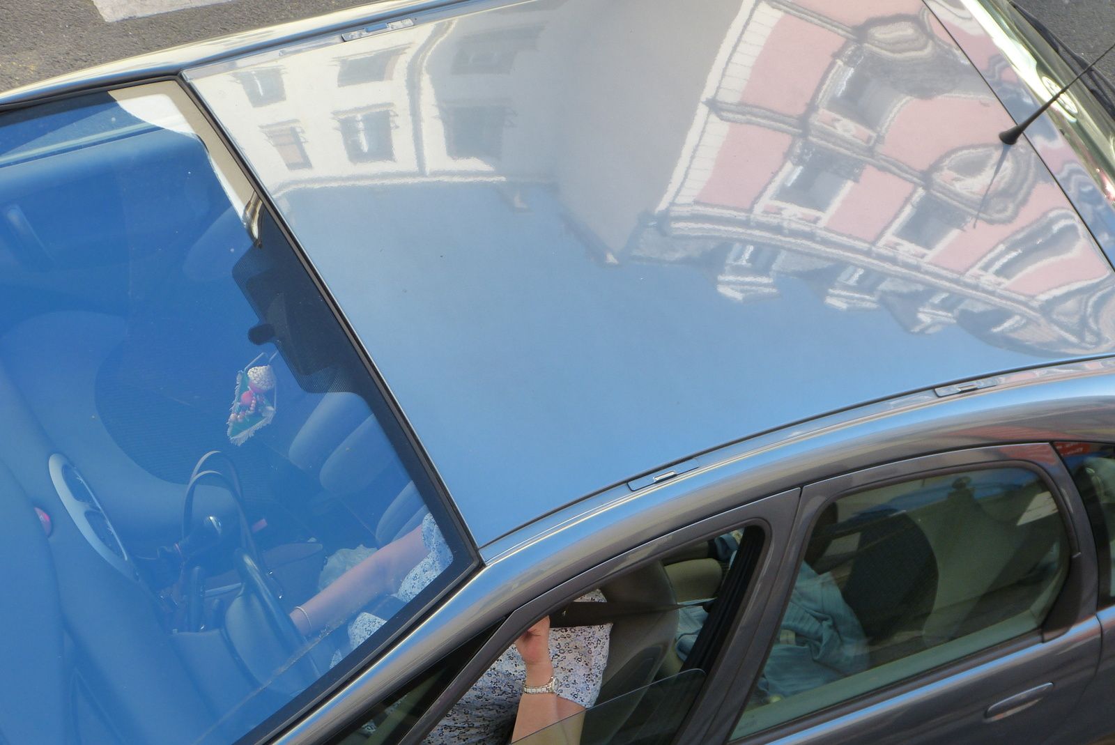 reflets sur voitures