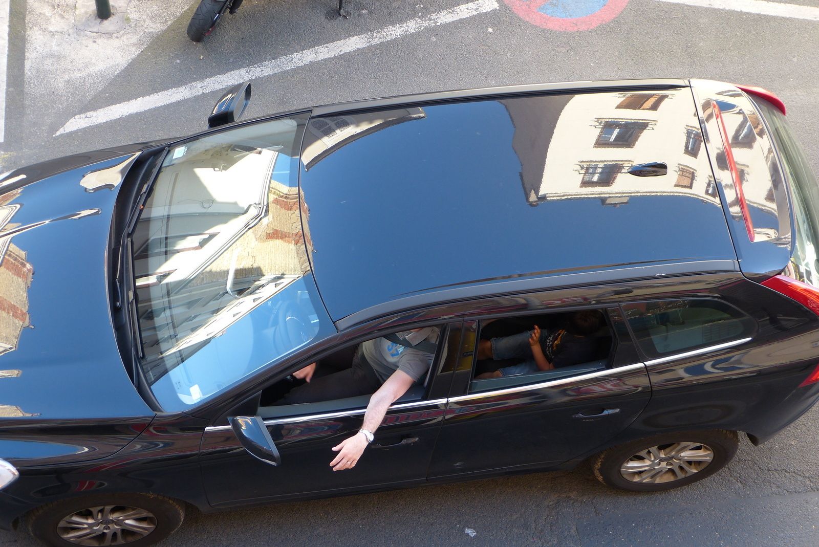 reflets sur voitures