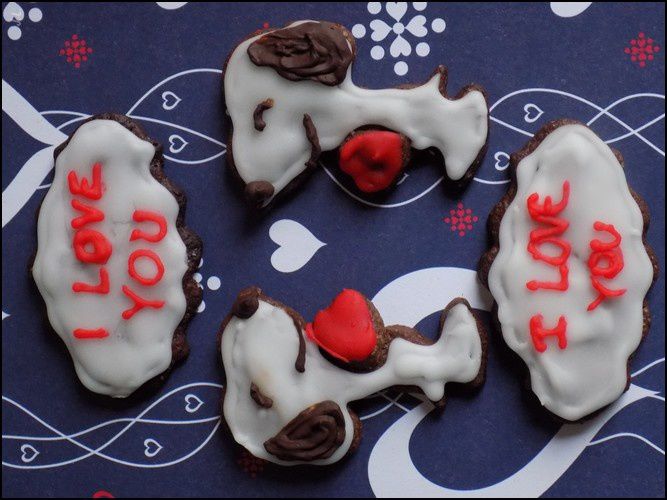 Biscuits au chocolat pour la Saint Valentin 
