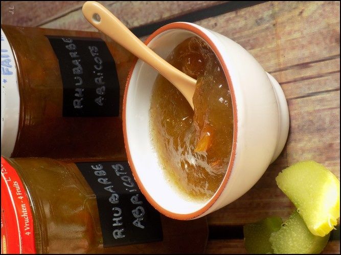 Confiture rhubarbeabricots Une toquée en cuisine