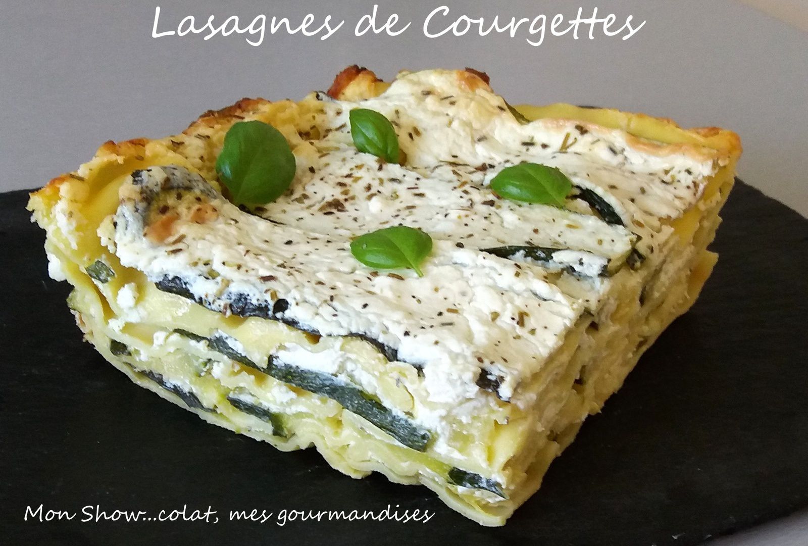 Lasagnes de Courgettes, Brousse de Brebis et Crème d'Ail