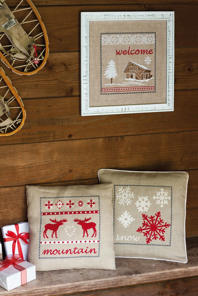 DIAGRAMME GRATUIT DMC DECORS DE MONTAGNE - LES CARIBOUS