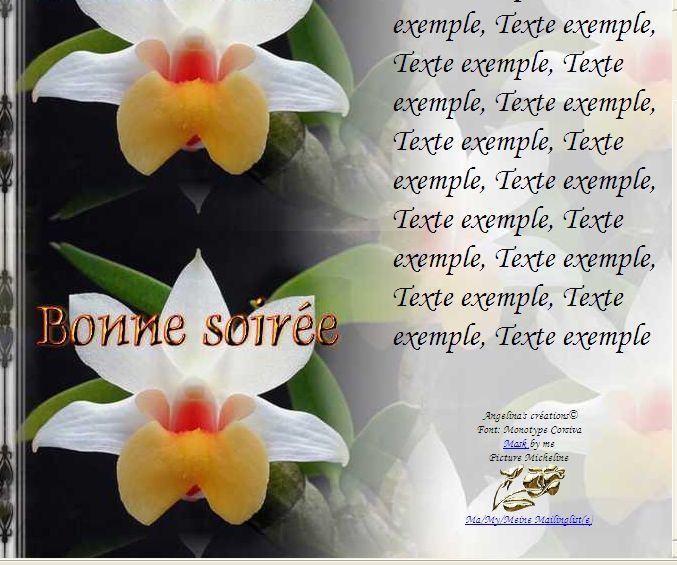 Bonne Soiree Orchidee Vietnam Incredimail Papier H L Outlook Enveloppe 2 Cartes A5 Signets Bonne Soiree Orch Vietnam9 00 Micheline Angelinascreations Incredimail Papiers A Lettre Gifs Signatures Etc