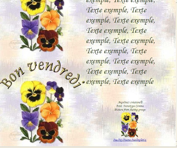 Bon Vendredi Pensees Incredimail Papier H L Outlook Enveloppe 2 Cartes A5 Signets Bon Vendredi Pensees 1303 00 Angelinascreations Incredimail Papiers A Lettre Gifs Signatures Etc