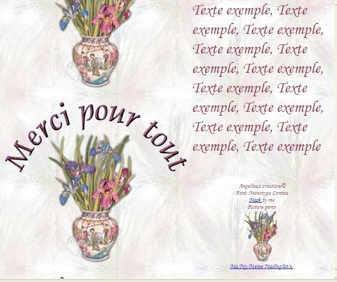 Merci Pour Les Roses Merci Pour Les épines Paroles Merci pour tout Iris bleu et rose Incredimail & outlook & A4 h l merci