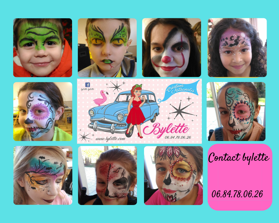 Maquillage enfants adultes artistique Bylette, Sculpture ballons