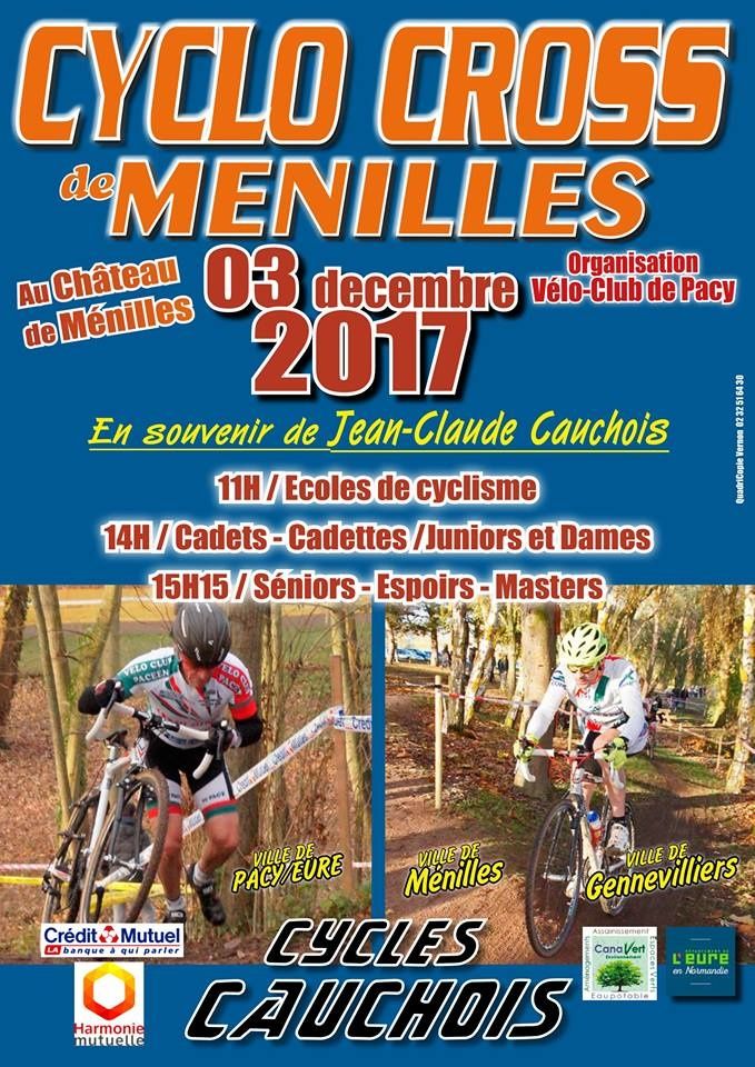Cyclo-cross de Ménilles le 3 décembre 2017