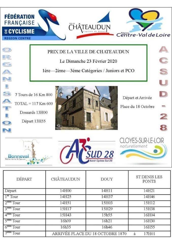 Grand Prix de la Ville de Chateaudun (28) : Fabio Do Rego (UC Nantes A) malheureux et victoire d'Alexandre Deletang (CC Nogent sur Oise)