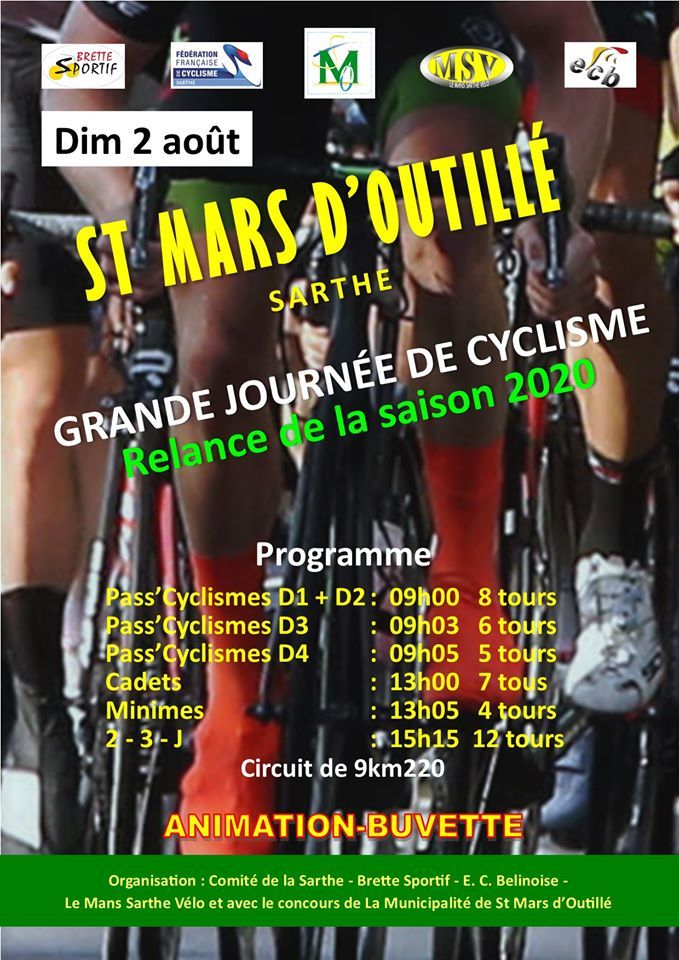 Courses de St Mars d'Outillé (72) le dimanche 2 août 2020