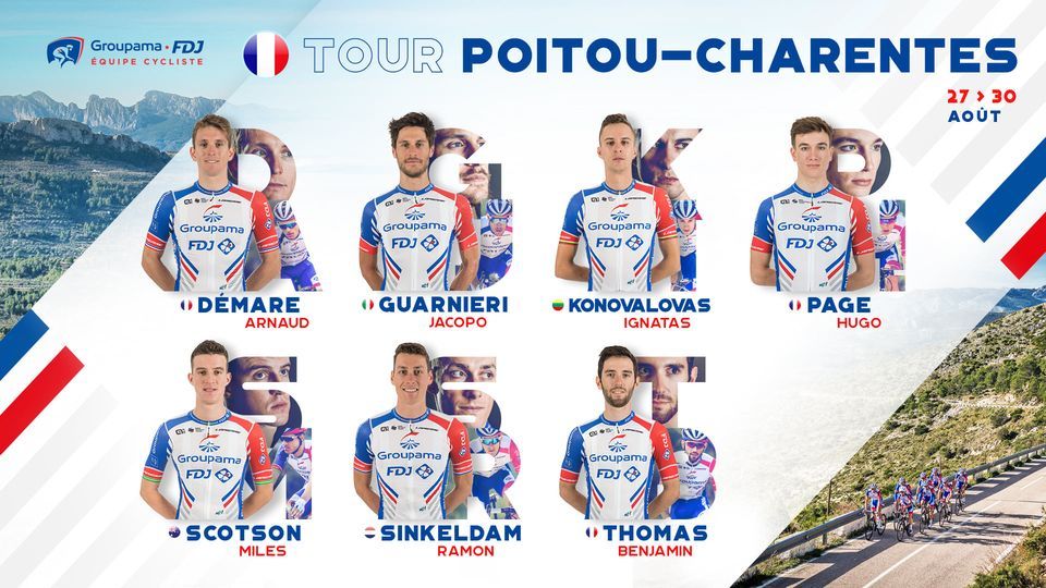 Hugo Page au départ du Tour Poitou-Charentes en Nouvelle Aquitaine