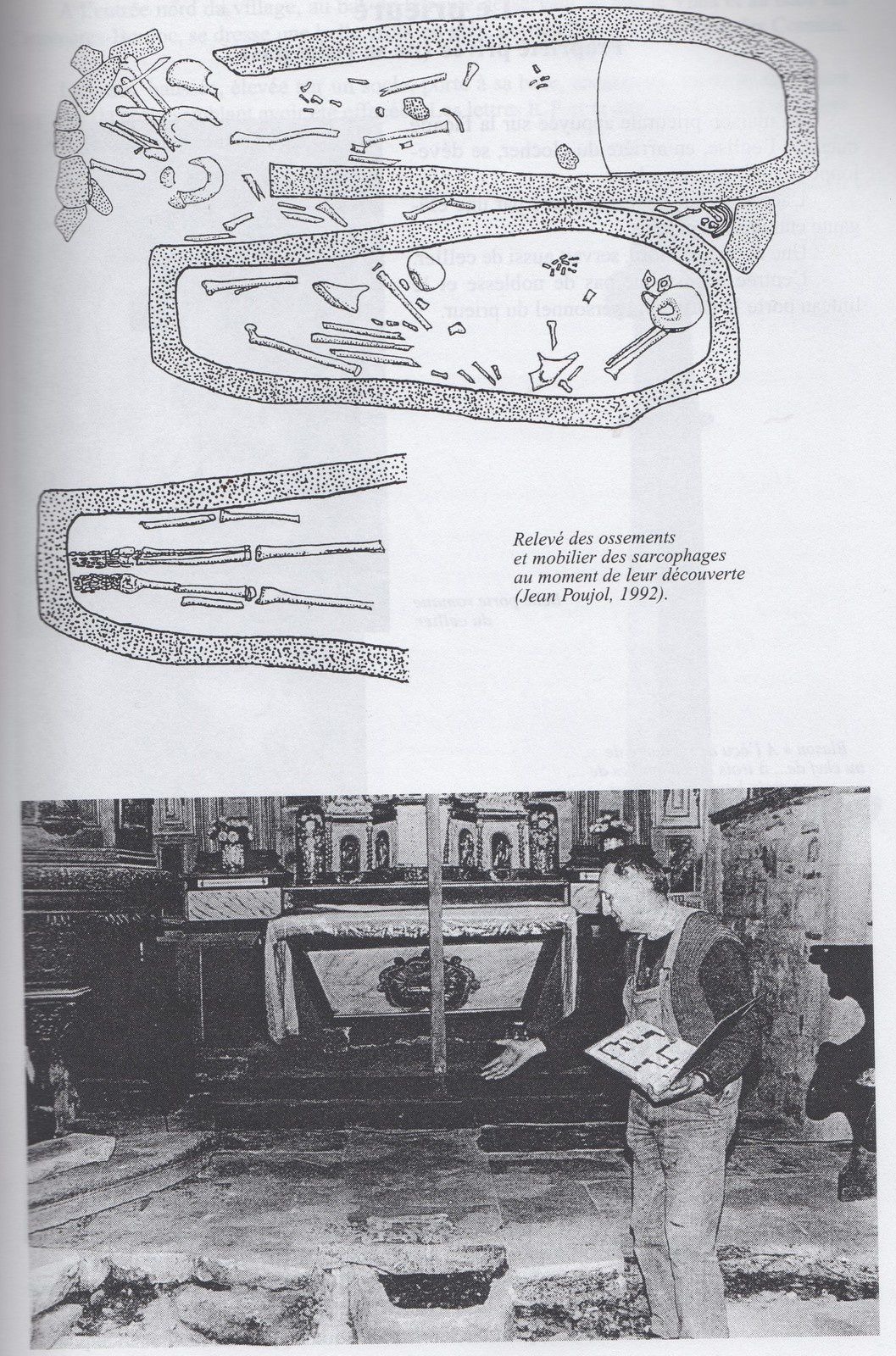 Saint Symphorien, Les sarcophages furent découverts lors de fouilles en 1992 :