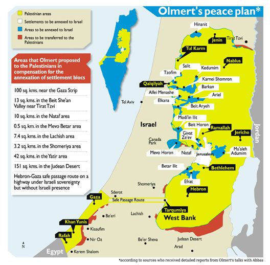 Plan de partage d’Olmert refusé par Abbas