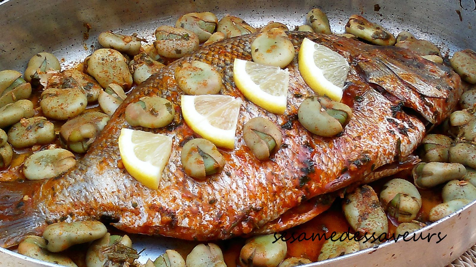 Poisson aux fèves à la marocaine - Le Sésame Des Saveurs