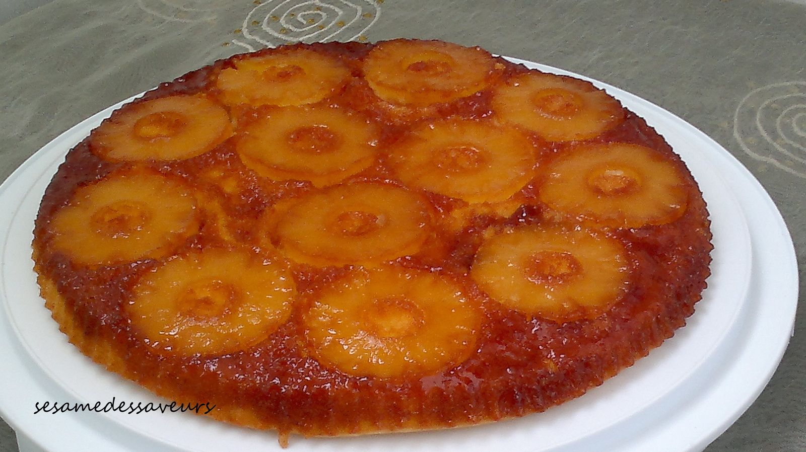 Gateau Renverse Ananas Caramel Le Sesame Des Saveurs Gateau Renverse Ananas Caramel Le Sesame Des Saveurs