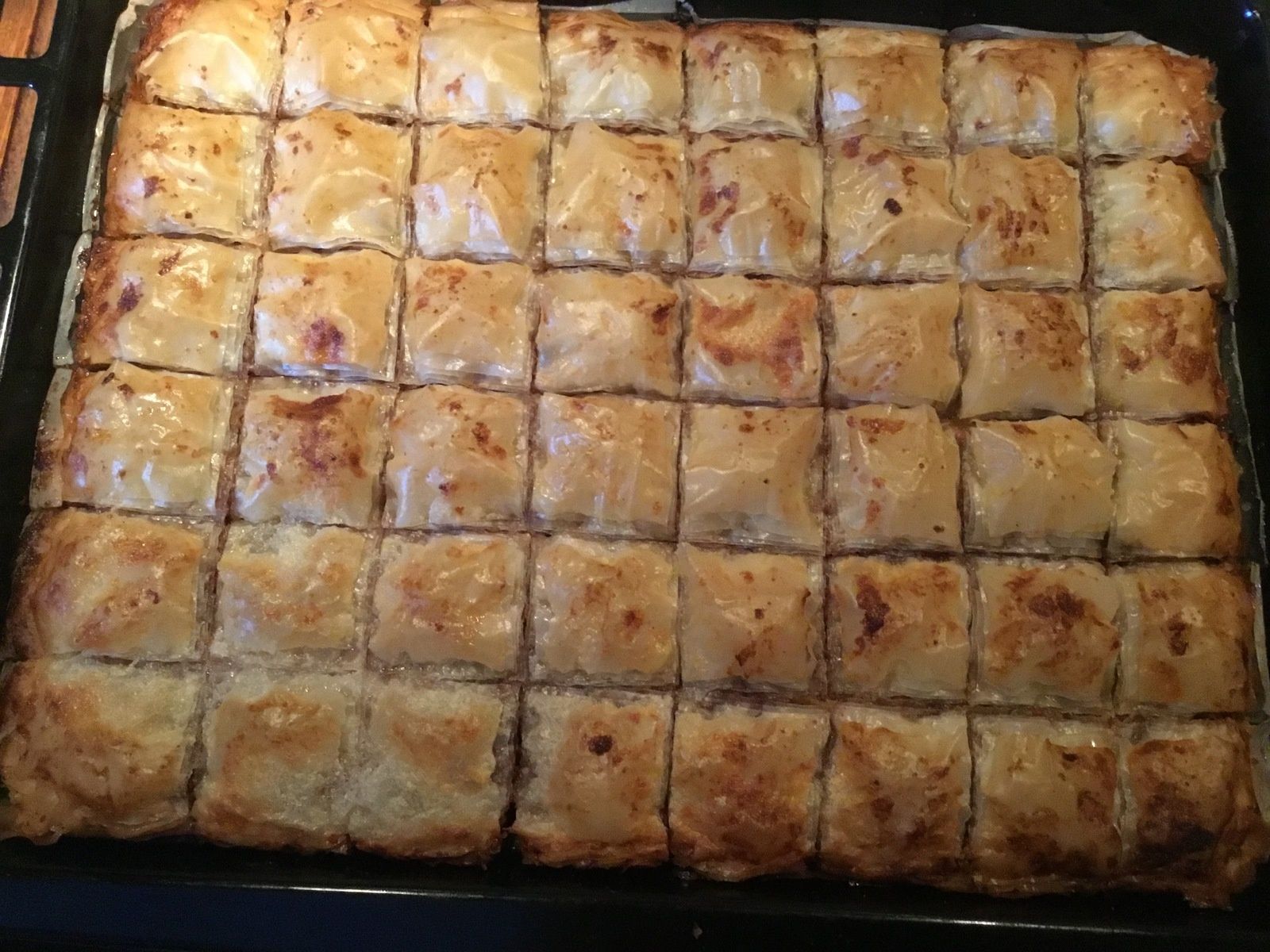 Baklavas à la sortie du four