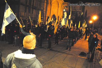 Démonstration de l'ELAM dans les rues de Nicosie-Sud. Photo extraite du site du parti