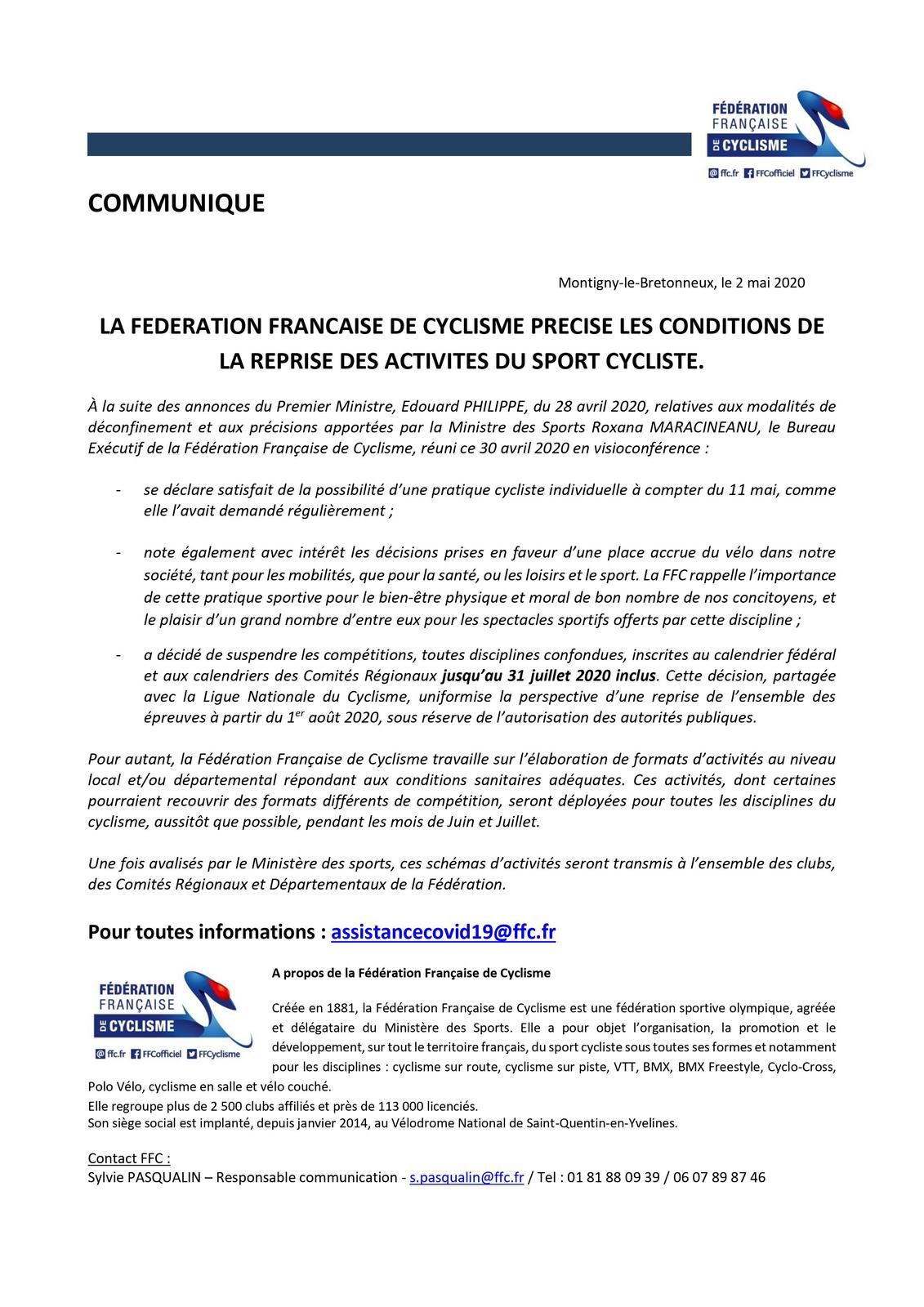 Covid 19 Bmx Annulations Et Infos Ffc Bmx Club Cournon