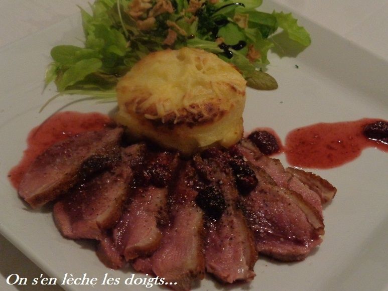 Magrets de canards aux framboises