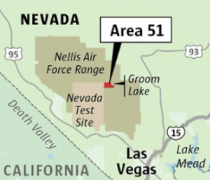 la Zone 51 dans le Nevada