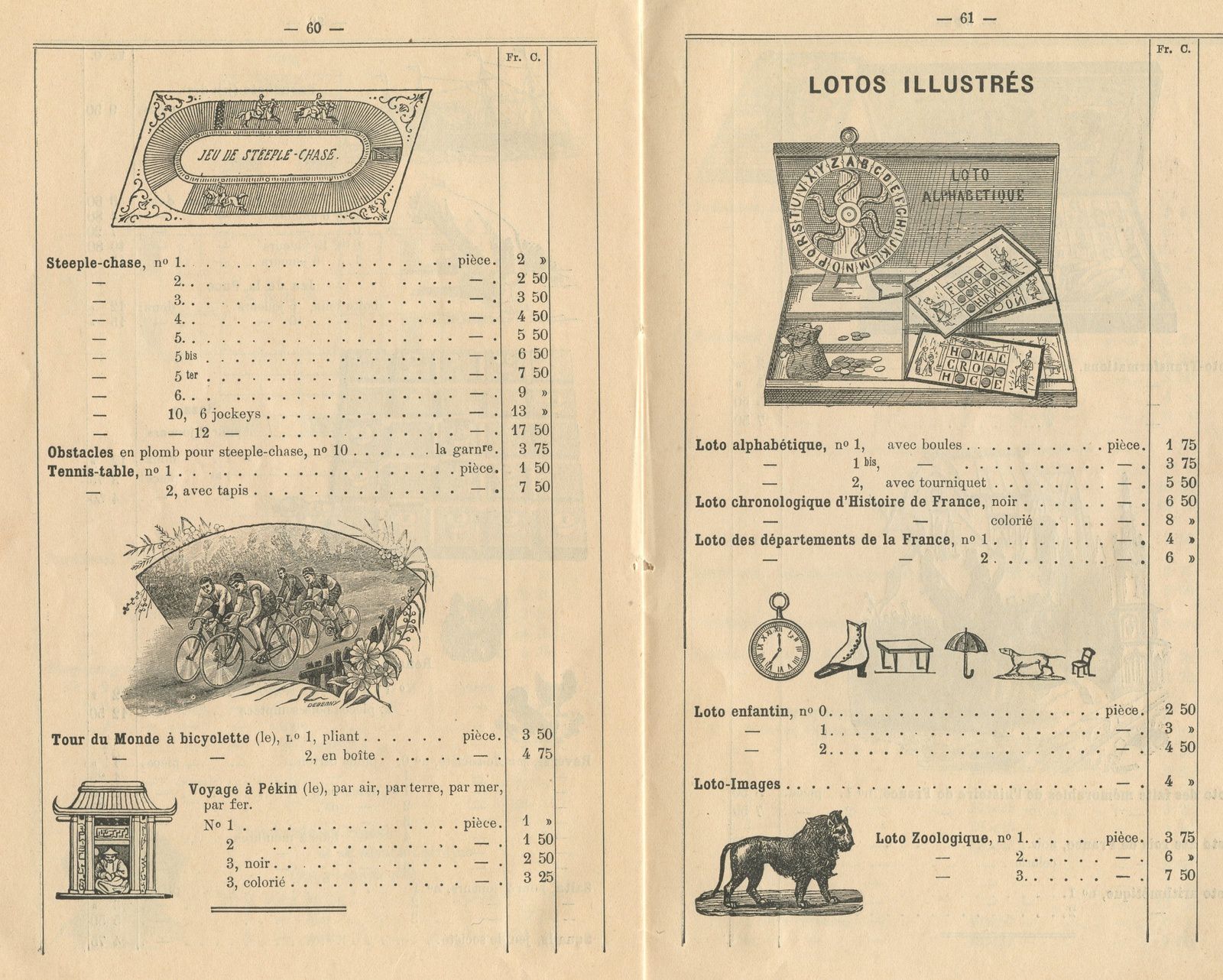 jeux WATILLIAUX : le catalogue 1903