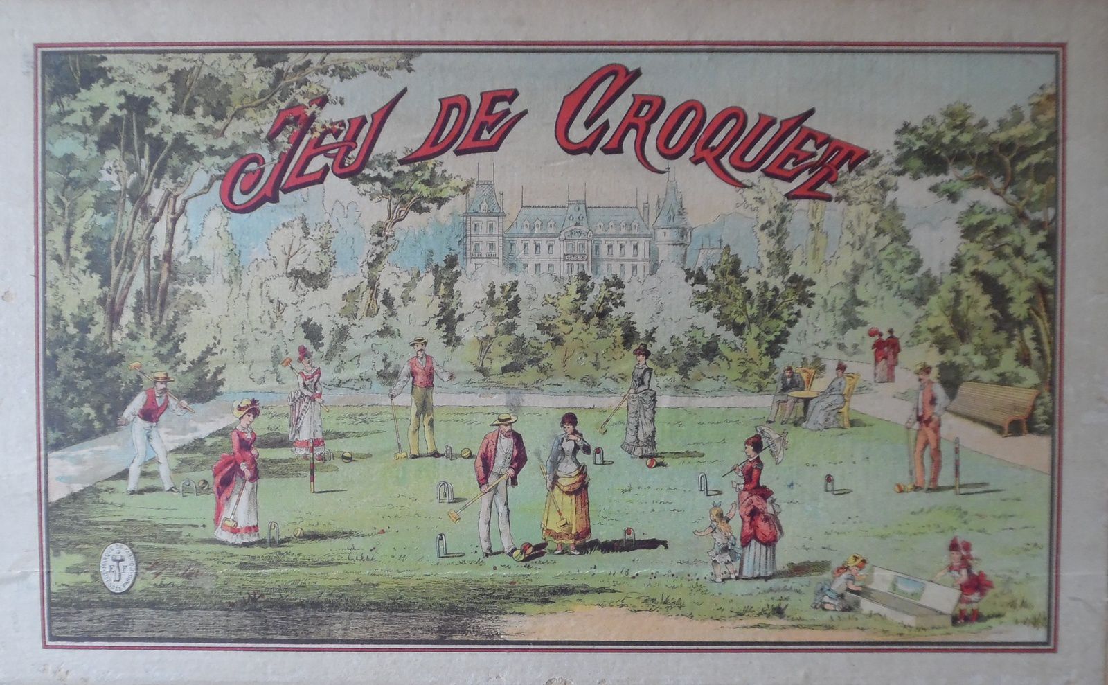 jeu de croquet de jardin , maison Eugène Foin , distribué par Manufrance