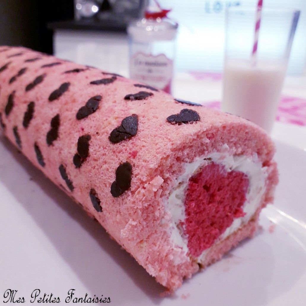 Gateau Roule Coeur Saint Valentin Mes Petites Fantaisies