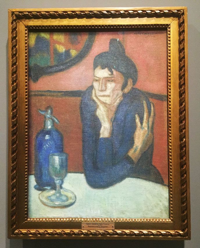 La Buveuse d’absinthe, Picasso, 1901. ©Succession Picasso. 