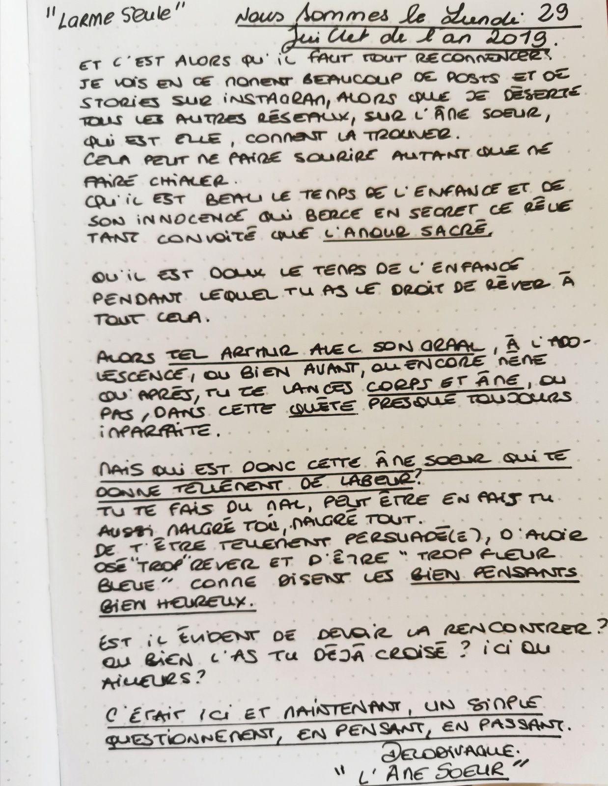 L'Âme Sœur, Larme Seule