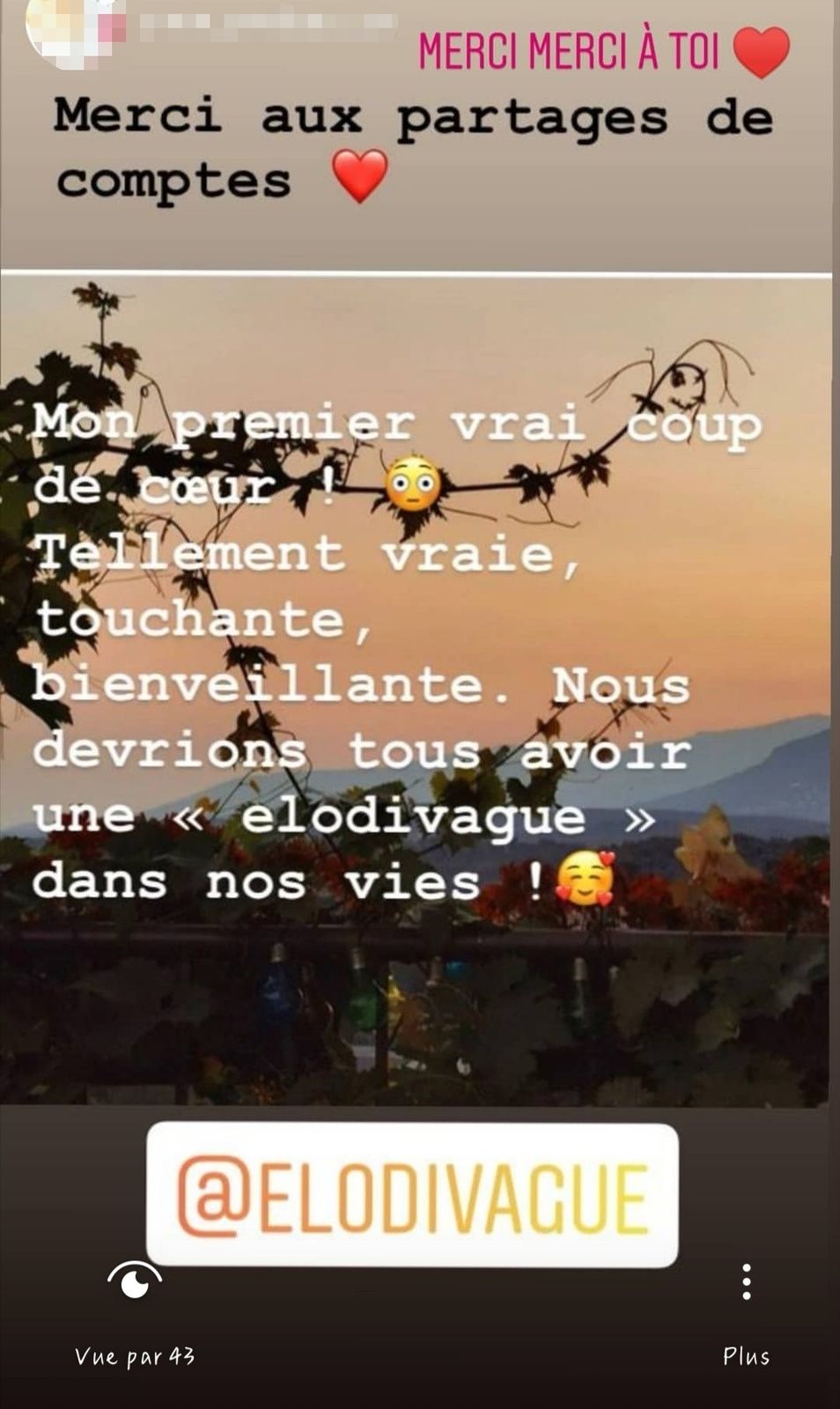 Un peu de vous, Merci ♥️ 