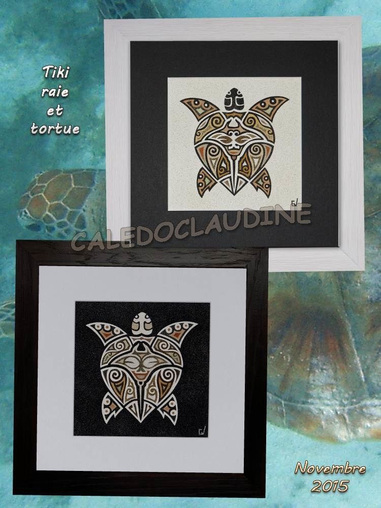Tortue et raie manta