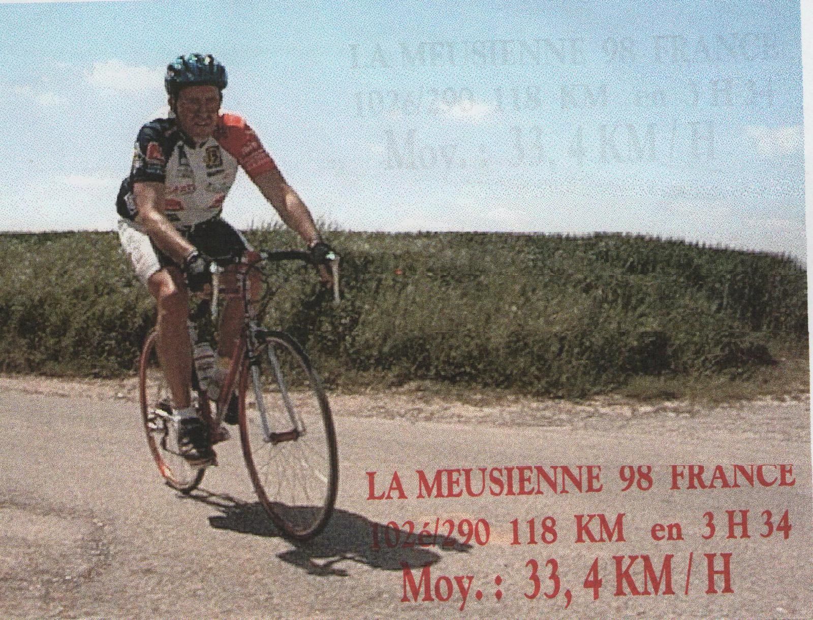 Une vie de sports , (la mienne) Debut La Marche: en 1973 ( 20 km dans ma commune sur un pari ) puis 3 semaines apres Championnat Europe Marche a Pespinster 50 km, tout cela en n'ayant fait aucun sport avant, pui passé sur les longues distances 100 km, 24H etc fondateur du club Spiridon IAUBF, & passage a la courses a pied ( terminé 120 x Marathons (avec 42km de Berlin, Paris, Bruxelles, Albi, etc), 40x 100 km (avec Millau, Belves, Montlucon, plusieurs Championnat de France) 24 H de Biarritz, Gap, Jabbeke Suite a un accident sportif en 1984 ( renversé par un chauffard 42 km au Canada  Chicoutimi)  passé peu a peu au VTT( 3x Paris-Roubaix) & Cyclosportives Masters surtout en France avec 8 ans au Velo Club La Pomme MARSEILLE ( + de 106.500 km a pied & 120.000 km Velo   Maintenant, suite probl