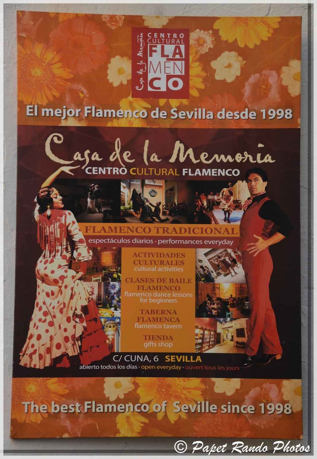 SEVILLE a voir au moins une fois dans votre vie, ville magnifique, bien sur du Flamenco partout, j'y etais aussi pour cela, encore un grand merci aux connaissances du Flamenco pour les bonnes adresses