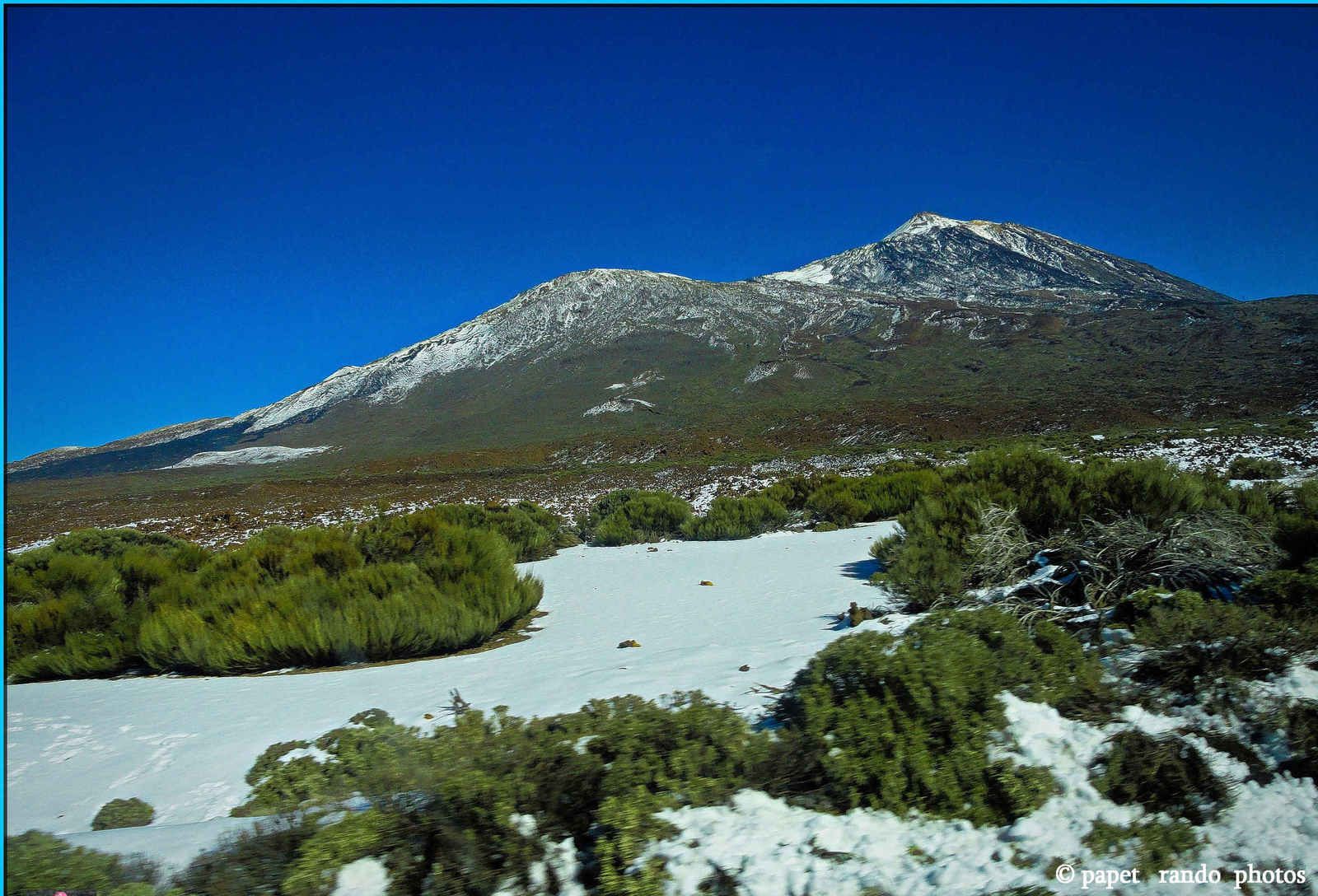 15 ans de randos sur le Teide ( 2004 la premiere) en janvier,fevrier,mars, avec quelques fois beaucoup de neige 