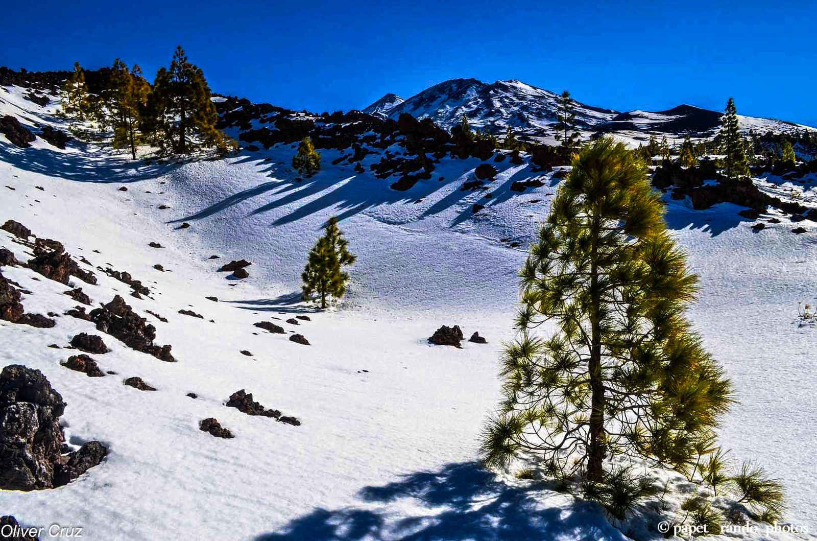 15 ans de randos sur le Teide ( 2004 la premiere) en janvier,fevrier,mars, avec quelques fois beaucoup de neige 