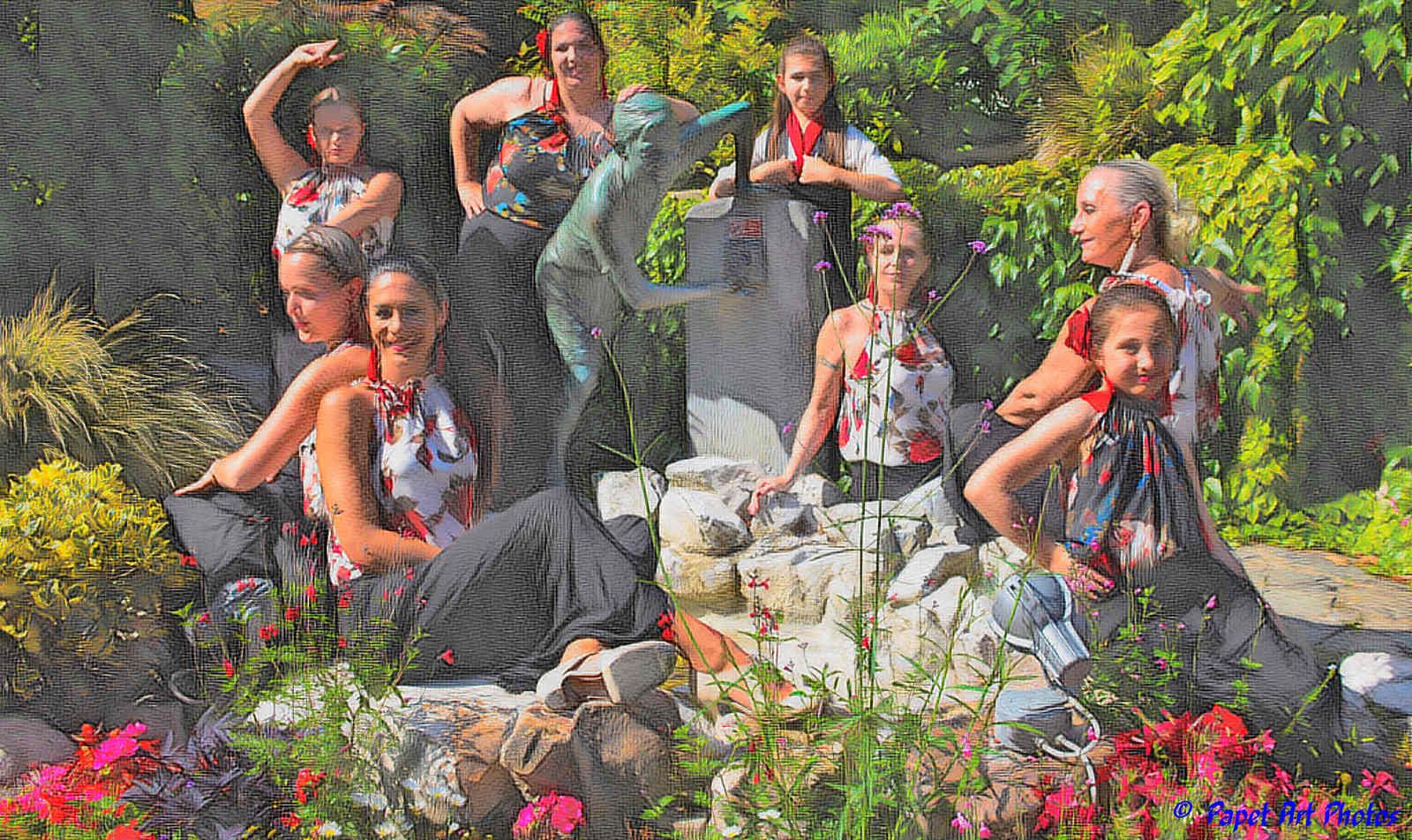 Duende de Flamenco en balade a Mons, Grand Place,  au Jardin du Mayeur a Mons, sous soleil