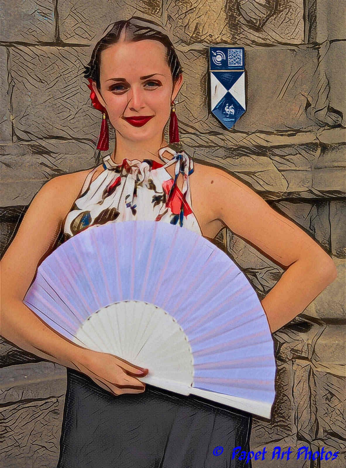 Duende de Flamenco en balade a Mons, Grand Place,  au Jardin du Mayeur a Mons, sous soleil