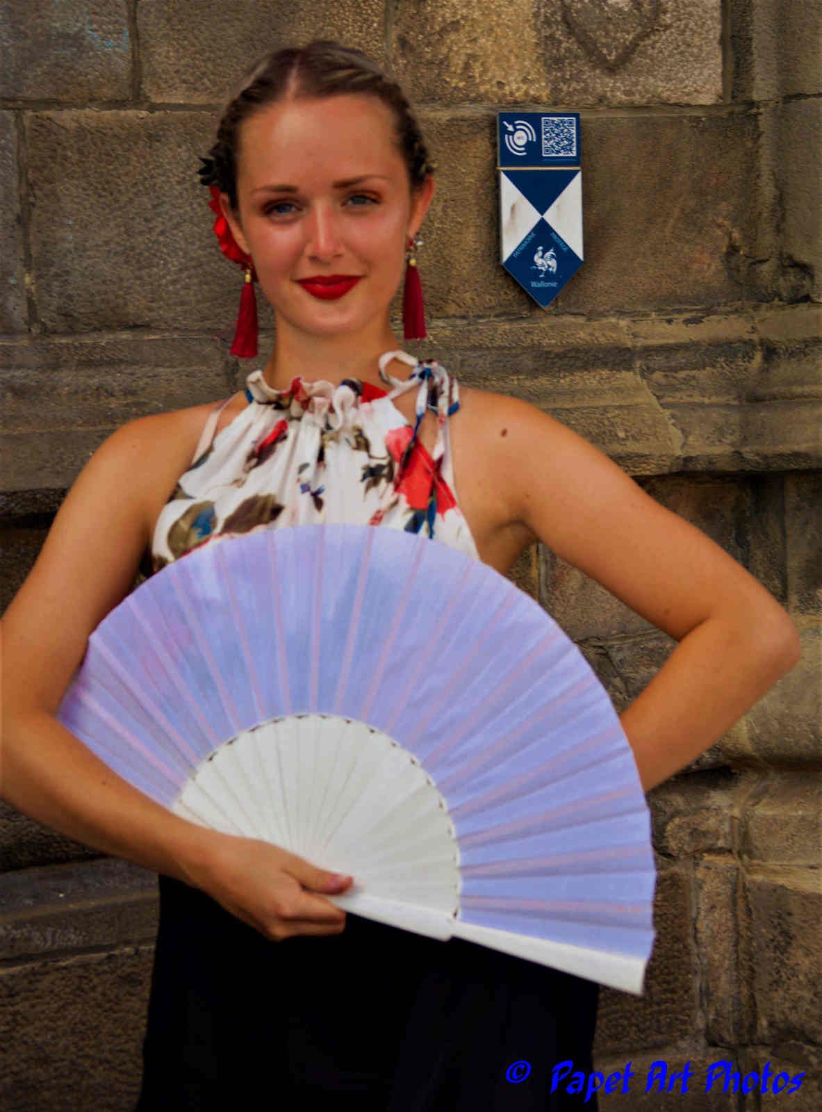 Duende de Flamenco en balade a Mons, Grand Place,  au Jardin du Mayeur a Mons, sous soleil