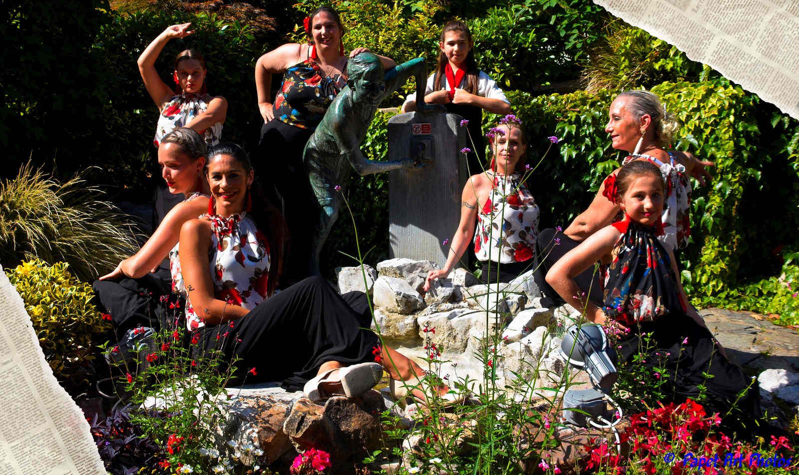 Duende de Flamenco en balade a Mons, Grand Place,  au Jardin du Mayeur a Mons, sous soleil