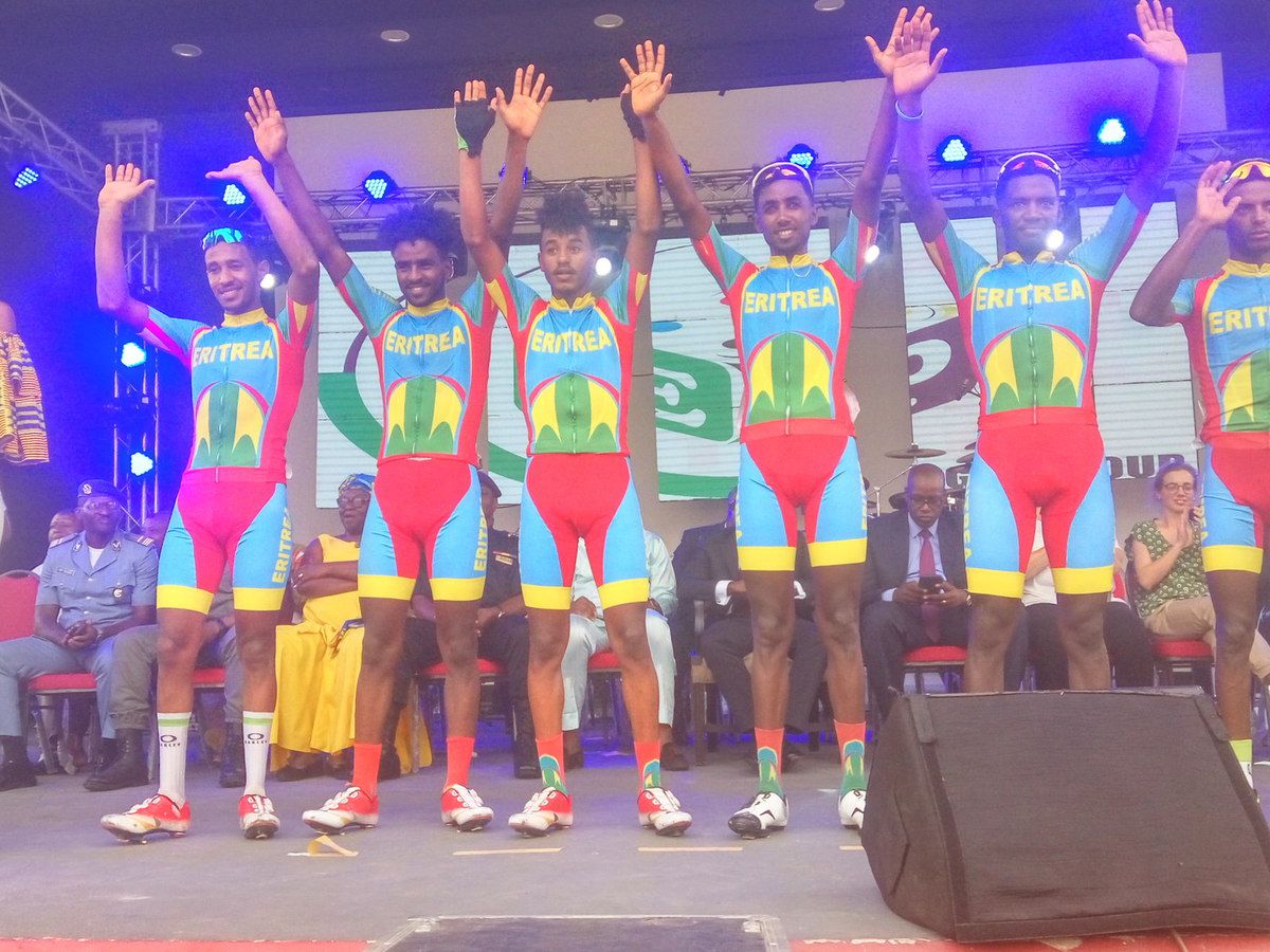 L'equipe  Erythréenne Vainqueur de la  1ère  étape