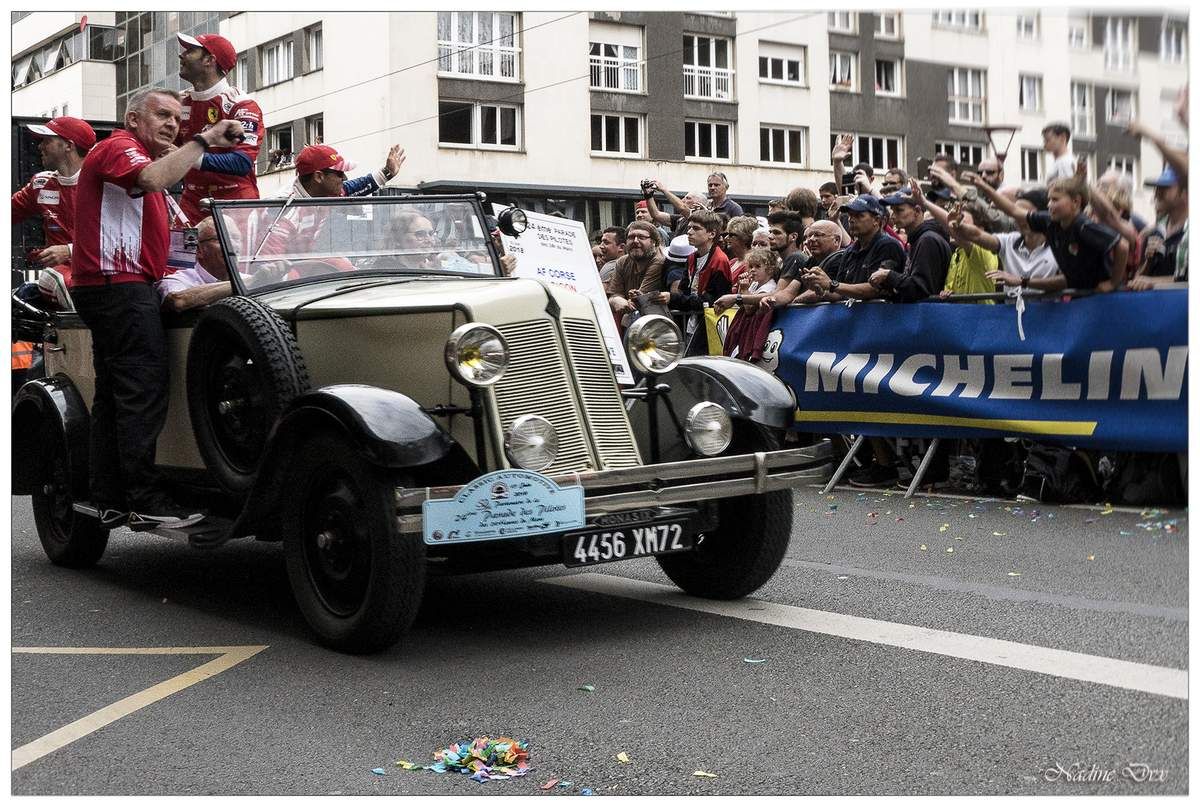 Parade des pilotes engagés au 24H du Mans 2018.