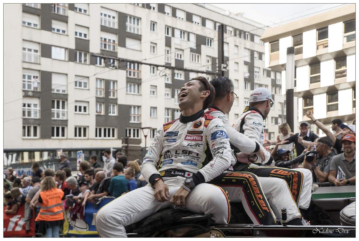 Parade des pilotes engagés au 24H du Mans 2018.